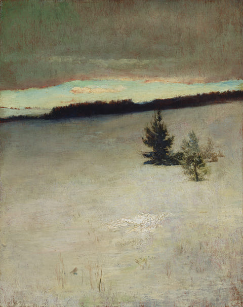 Snow Field, Morning, Roxbury by John La Farge — complete composition