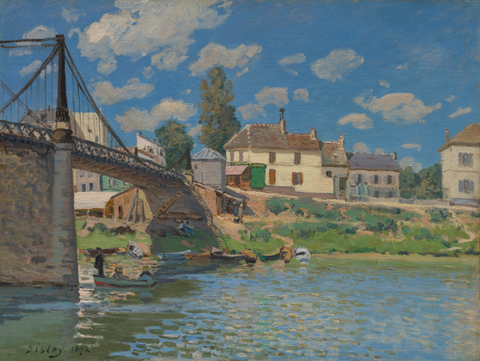 Alfred Sisley — The Bridge at Villeneuve-la-Garenne Print