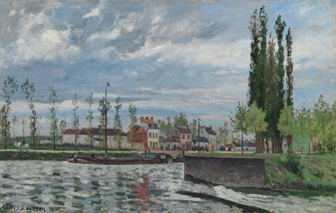 Camille Pissarro — The Lock at Pontoise Print