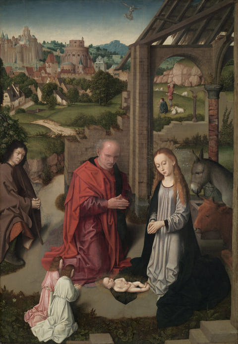 The Nativity by Gerard David — complete composition