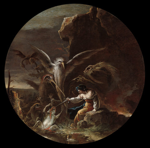 Scenes of Witchcraft: Morning by Salvator Rosa — complete composition