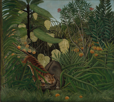 Henri Rousseau — Fight Between a Tiger and a Buffalo Print