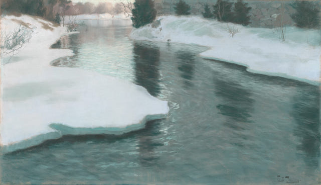 Frits Thaulow — Melting Snow Print