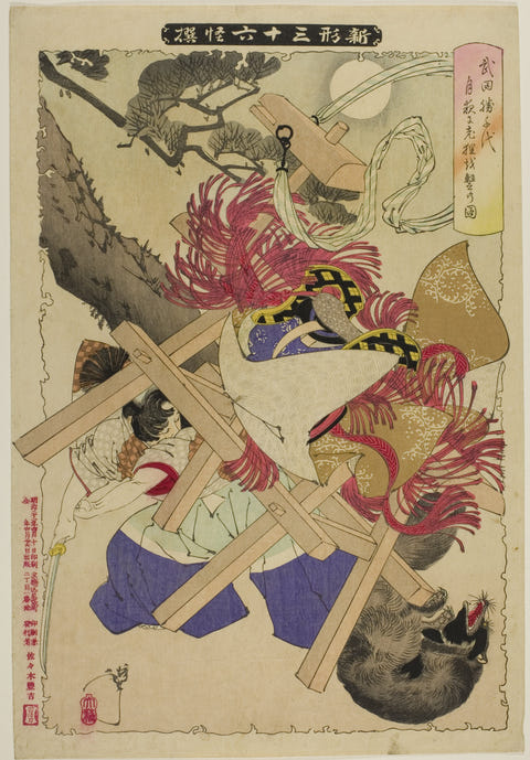 The Old Badger by Tsukioka Yoshitoshi — complete composition