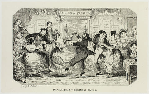 December — Christmas Bustle by George Cruikshank — complete composition