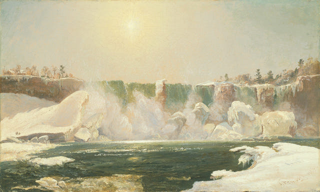 Niagara Falls in Winter by Jasper Francis Cropsey — complete composition