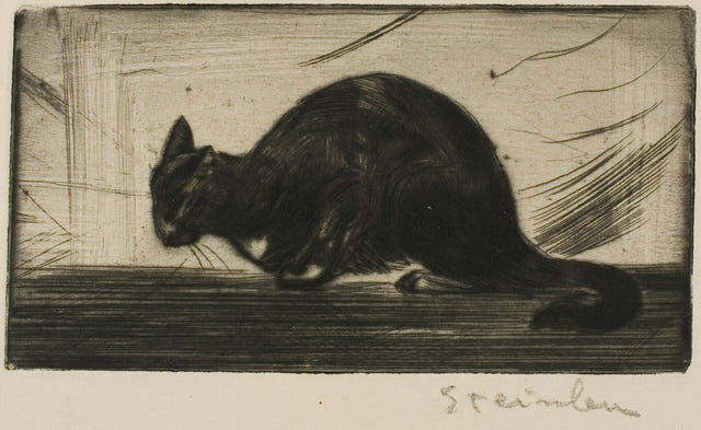 Théophile-Alexandre Pierre Steinlen — Cat Arching Its Back Print