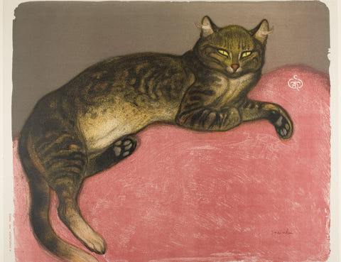 Théophile-Alexandre Pierre Steinlen — Winter — Cat on a Cushion Print