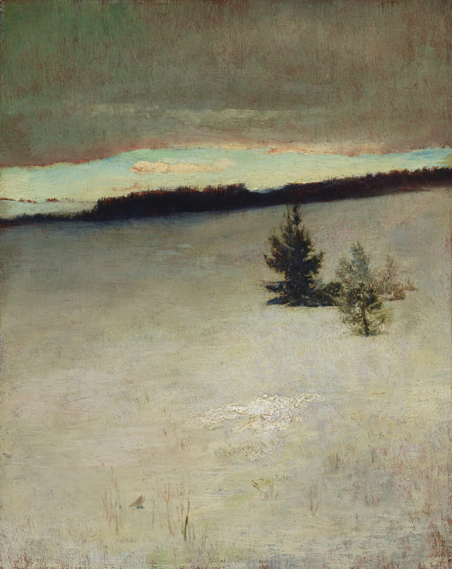 John La Farge — Snow Field, Morning, Roxbury Print