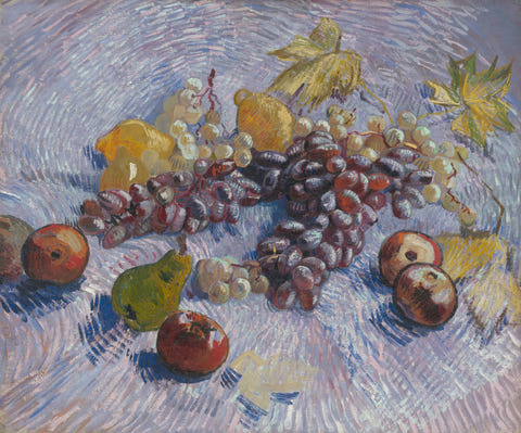 Grapes, Lemons, Pears, and Apples by Vincent van Gogh — complete composition