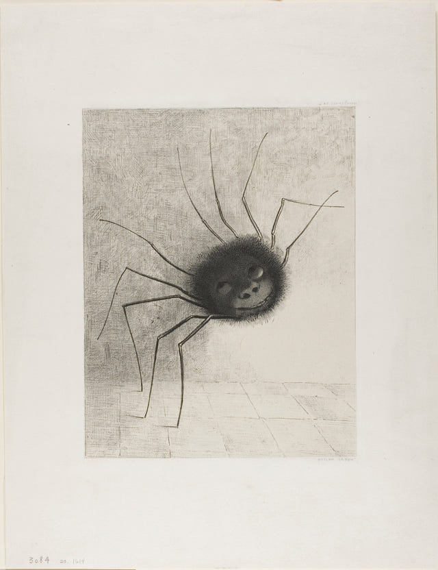 Spider by Odilon Redon — complete composition