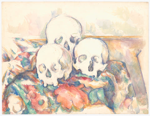 The Three Skulls by Paul Cézanne — complete composition
