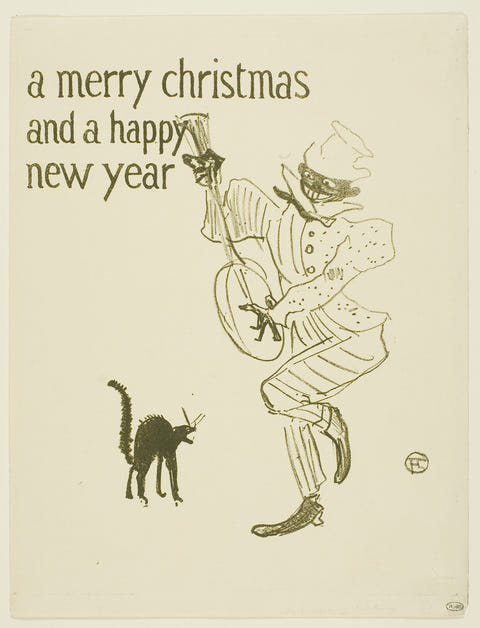 A Merry Christmas by Henri de Toulouse-Lautrec — complete composition
