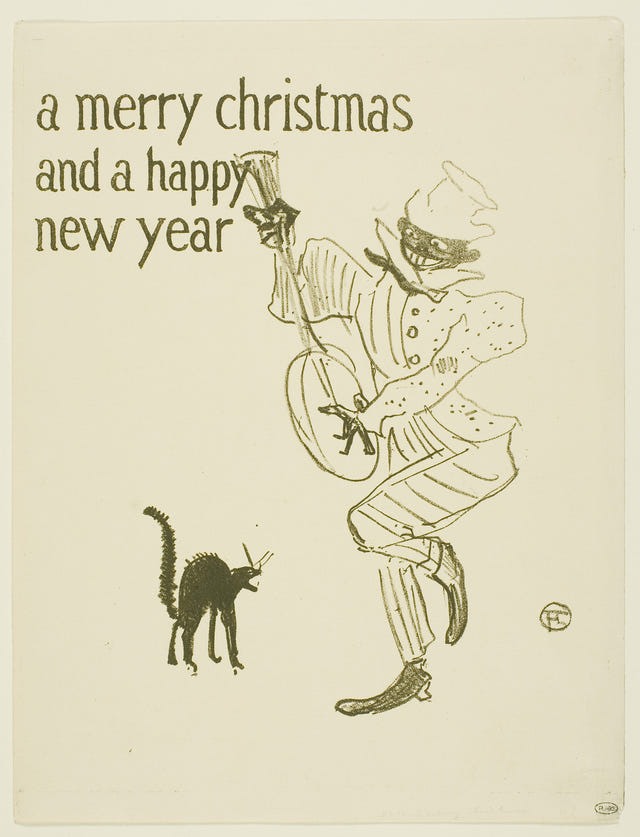 A Merry Christmas by Henri de Toulouse-Lautrec — complete composition
