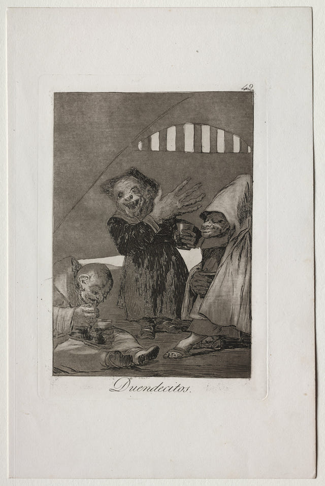 Hobgoblins by Francisco de Goya — complete composition
