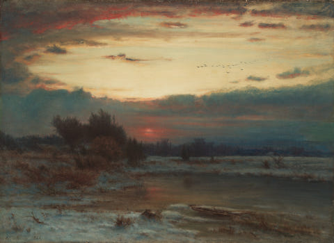 A Winter Sky by George Inness — complete composition