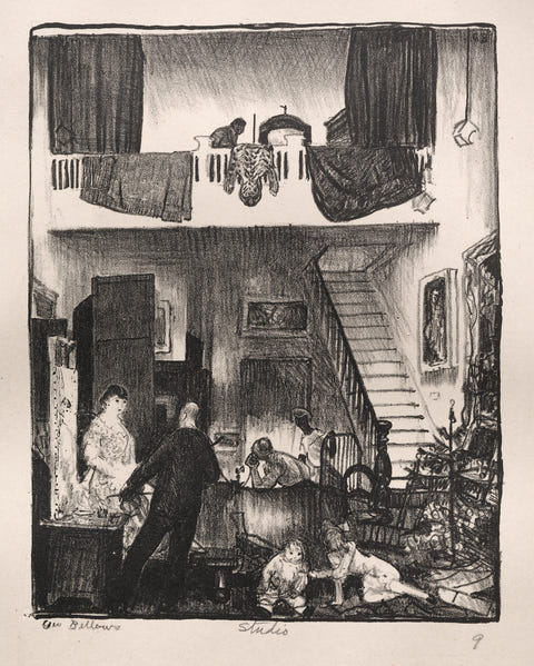 The Studio, Christmas 1916 by George Bellows — complete composition