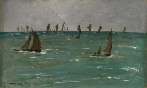 Boats at Berck-sur-Mer by Édouard Manet — complete composition