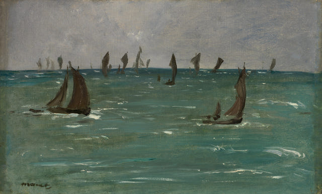 Boats at Berck-sur-Mer by Édouard Manet — complete composition
