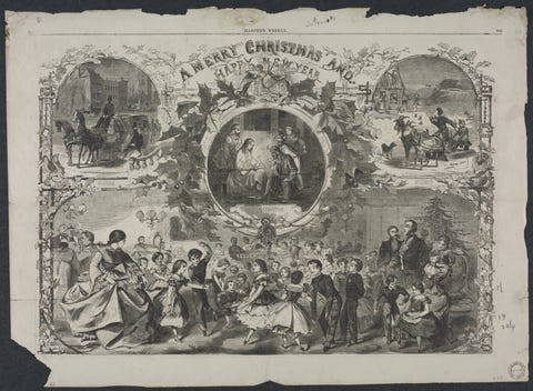 A Merry Christmas and a Happy New Year by Winslow Homer — complete composition