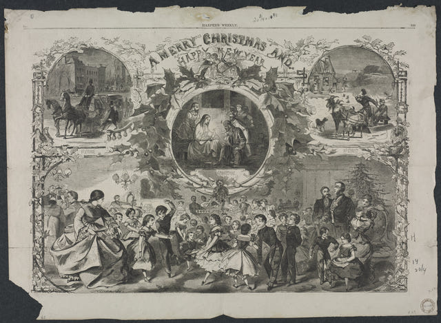 A Merry Christmas and a Happy New Year by Winslow Homer — complete composition