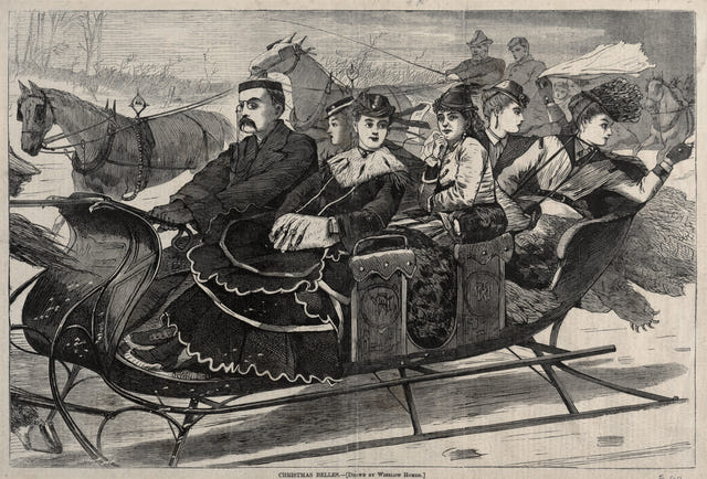 Christmas Belles by Winslow Homer — complete composition