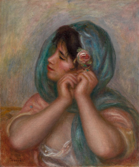 Pierre-Auguste Renoir — Young Woman Arranging Her Earring Print