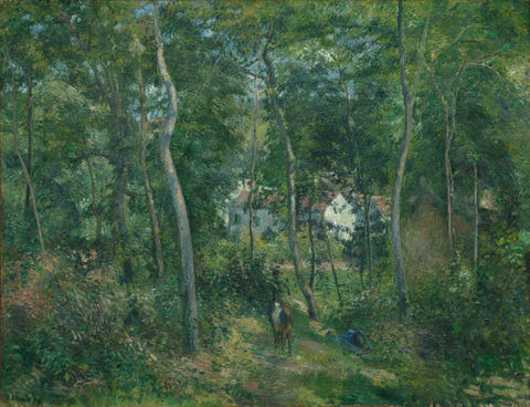 The Edge of the Woods at L’Hermitage, Pontoise by Camille Pissarro — complete composition