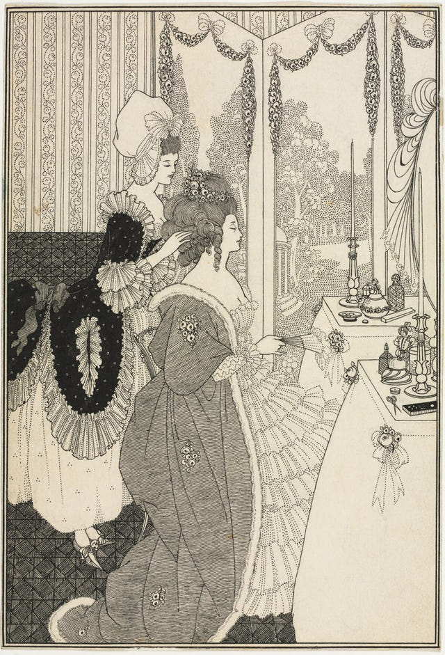 Aubrey Beardsley — The Toilet, complete composition