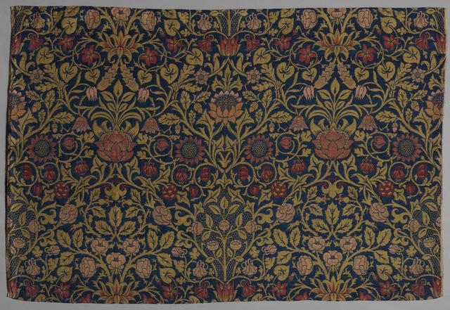 Violet and Columbine by William Morris — complete composition