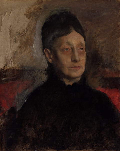 Portrait of the Duchess of Montejasi by Edgar Degas, complete composition