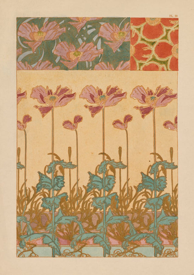 Alphonse Mucha — Oriental Poppies Print