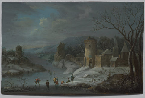 Winter Landscape by Jan Griffier — complete composition