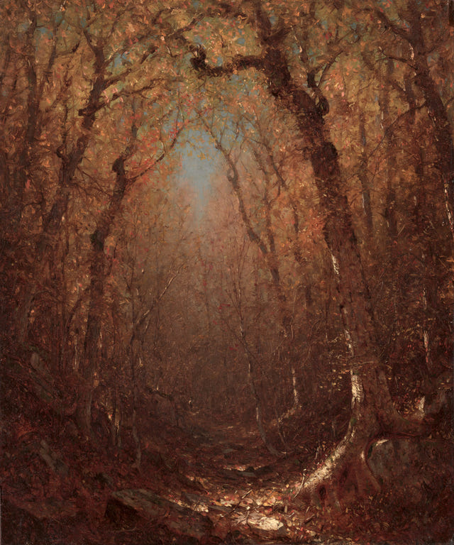 Sanford Robinson Gifford — Autumn, a Wood Path Print