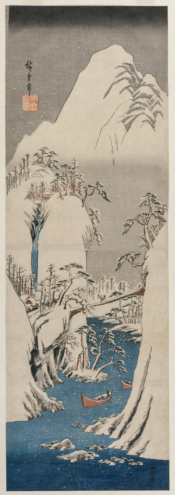The Fuji River in the Snow by Utagawa Hiroshige, complete composition