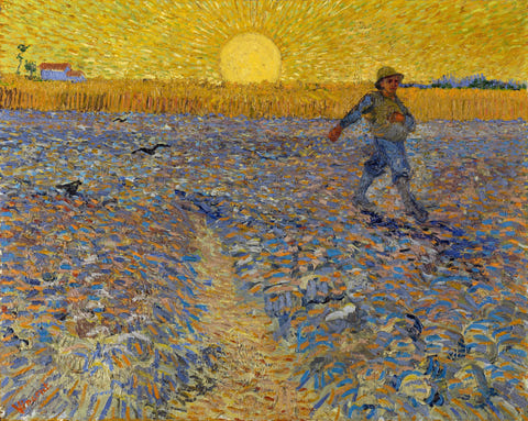 The Sower by Vincent van Gogh — complete composition