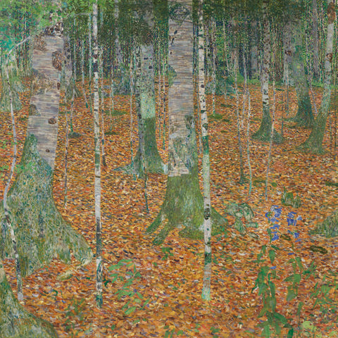 Birch Forest by Gustav Klimt — complete composition