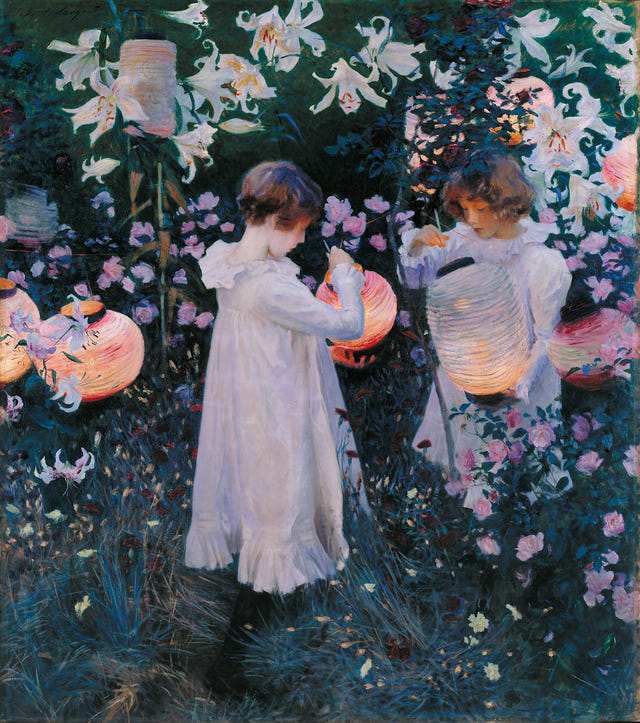 Carnation, Lily, Lily, Rose by John Singer Sargent — complete composition