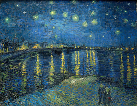 Starry Night Over the Rhône by Vincent van Gogh — complete composition