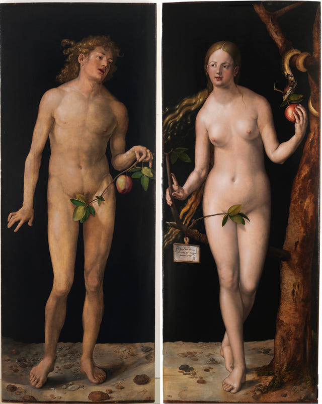 Adam and Eve by Albrecht Dürer — complete composition