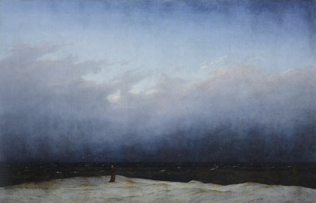 The Monk by the Sea by Caspar David Friedrich — complete composition