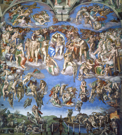 The Last Judgment by Michelangelo — complete composition