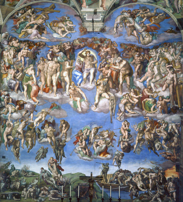 The Last Judgment by Michelangelo — complete composition