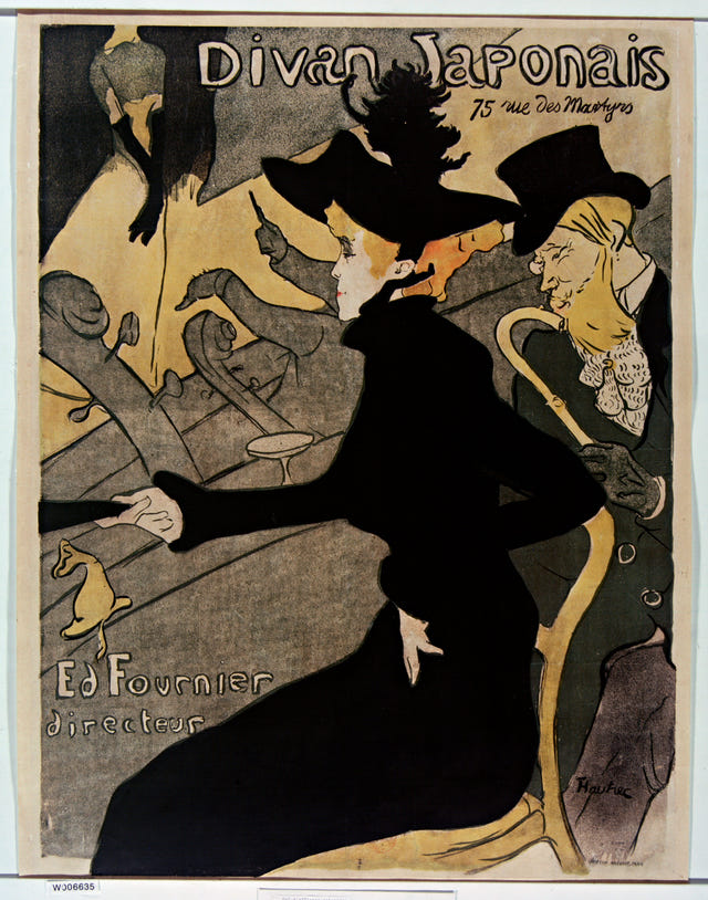 Divan Japonais by Henri de Toulouse-Lautrec — complete composition