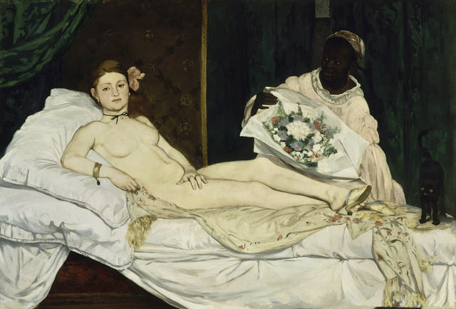 Olympia by Édouard Manet, complete composition