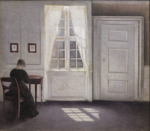 Vilhelm Hammershøi — Interior in Strandgade, Sunlight on the Floor Print