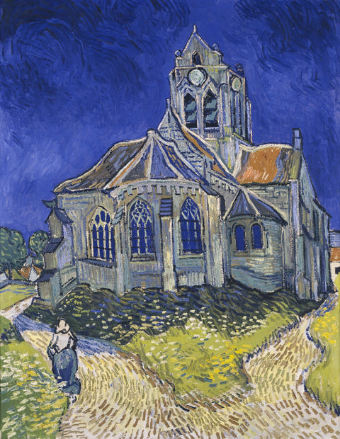 The Church in Auvers-sur-Oise by Vincent van Gogh — complete composition