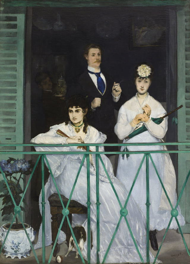The Balcony by Édouard Manet — complete composition