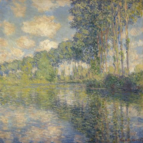 Poplars on the Epte by Claude Monet — complete composition