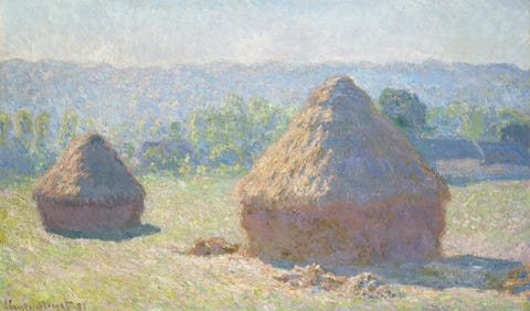 Haystacks, End of Summer by Claude Monet — complete composition